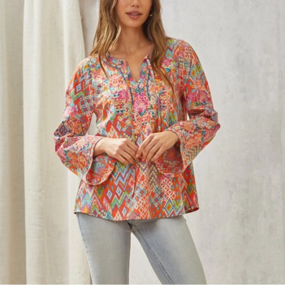 Savanna Jane Tunic Top with Bell Sleeves - Picture 5 of 5